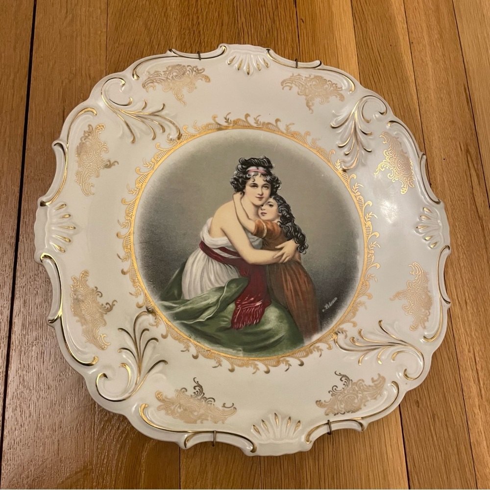 Vintage CICO Bavaria Porcelain Decorative Plate – Mother & Child